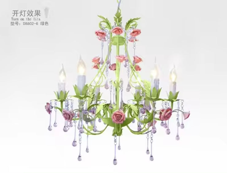  Flower Crystal Lamp Chandeliers 