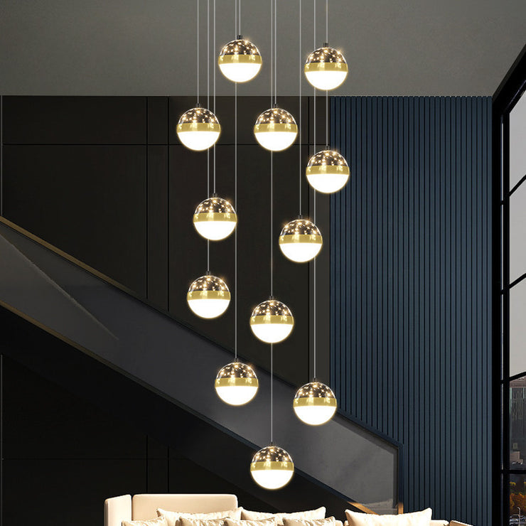 Luxury Villa Duplex Staircase Chandelier